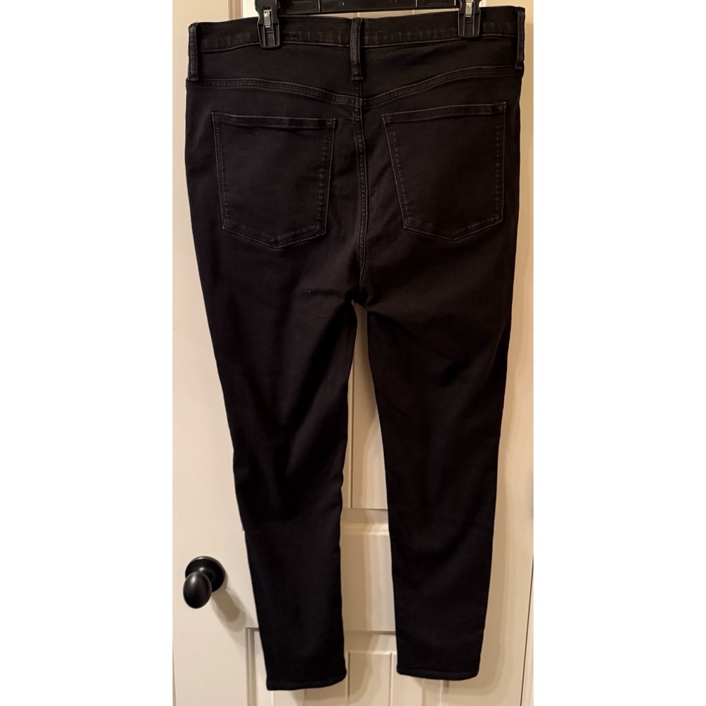 J. Crew 10" High-Rise Skinny Jeans Women's Size 33 Black Denim Stretch - Picture 2 of 7